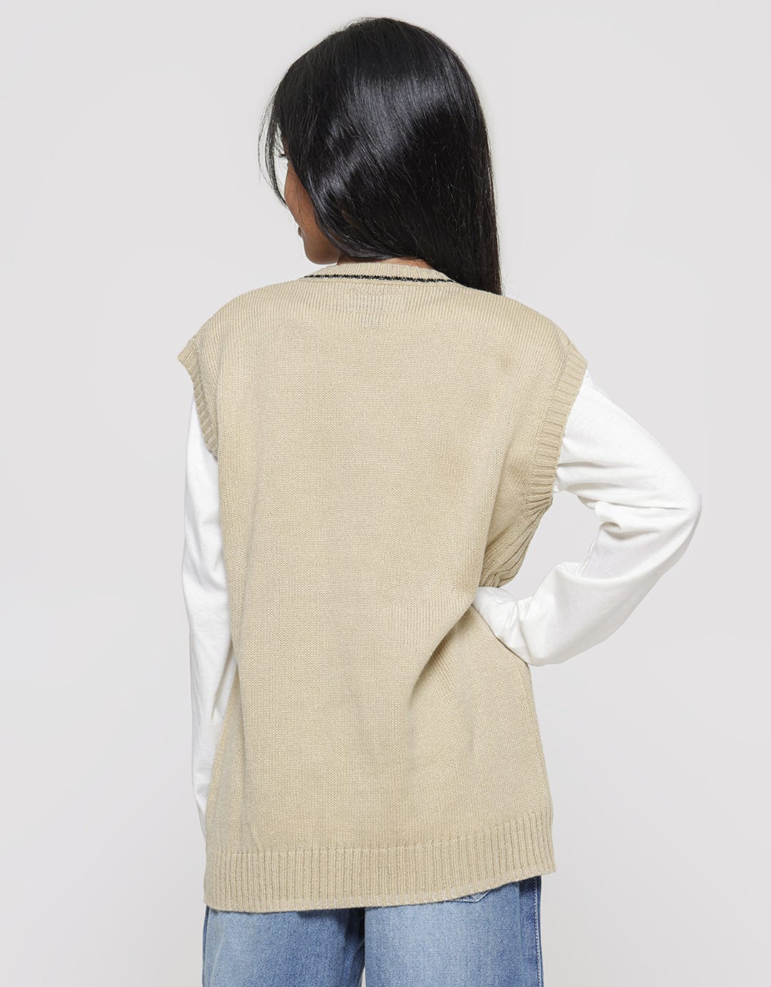 Nevada Vest1 Vest Sweater Sleves Less Anak Perempuan