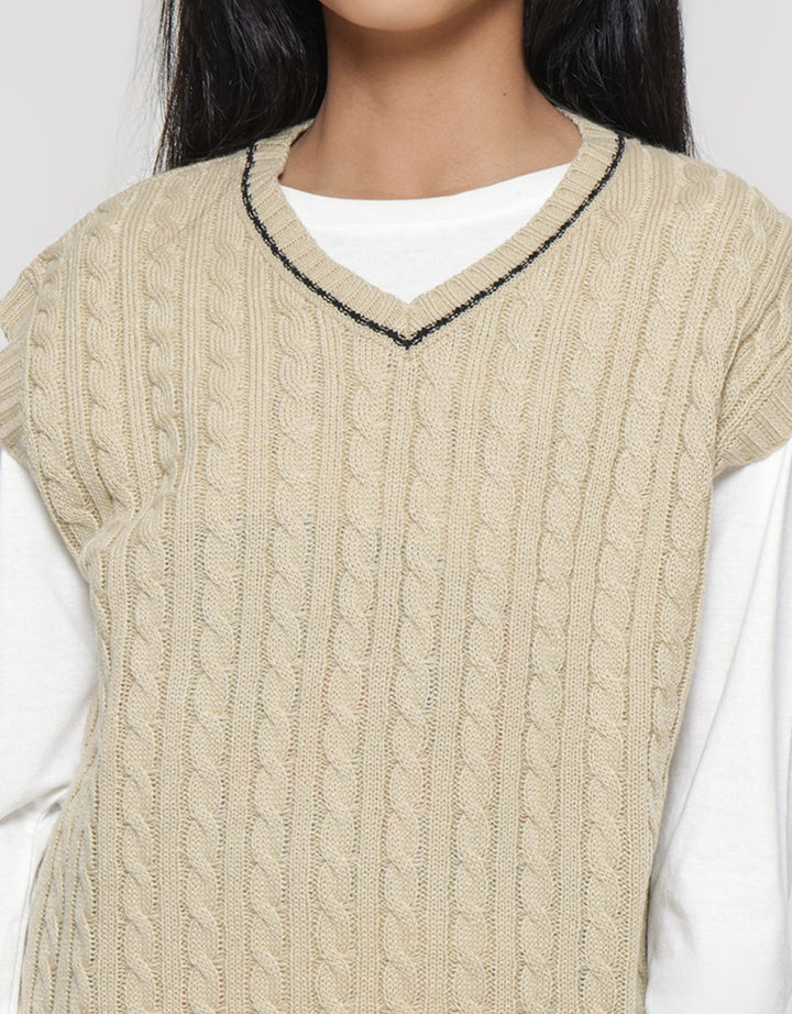 Nevada Vest1 Girls' Sleeves Less Sweater Vest