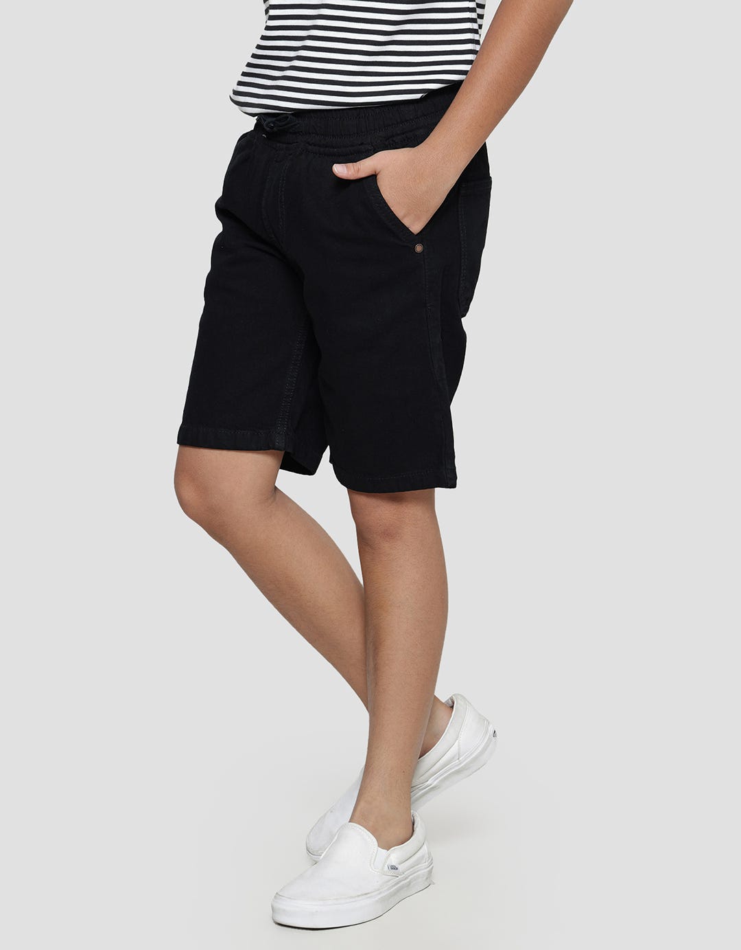 Nevada Karet Washing Solid Celan Denim Anak Laki-Laki