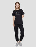 Disney Mickey Mouse Print Kaos Wanita