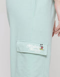Disney Print Mickey Mouse Celana Jogger Cargo Wanita