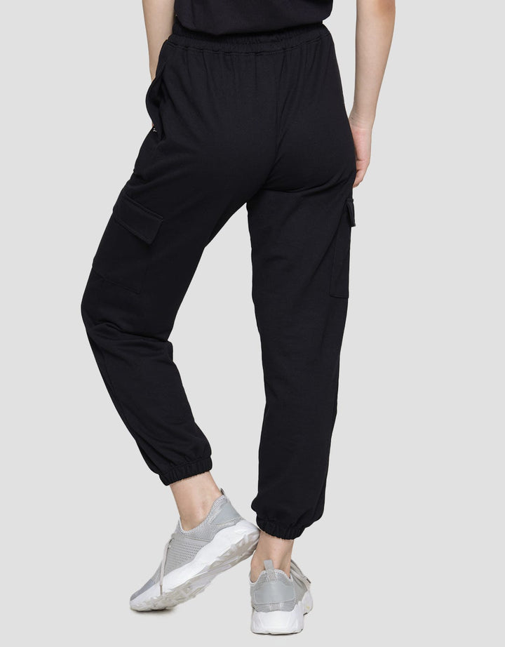 Disney Celana Jogger Cargo Wanita Print Mickey Puff