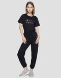 Disney Celana Jogger Cargo Wanita Print Mickey Puff