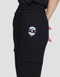 Disney Celana Jogger Cargo Wanita Print Mickey Puff