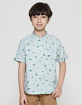 Little M Fullprint Dino Slub Koko Lengan Pendek Anak Laki-laki