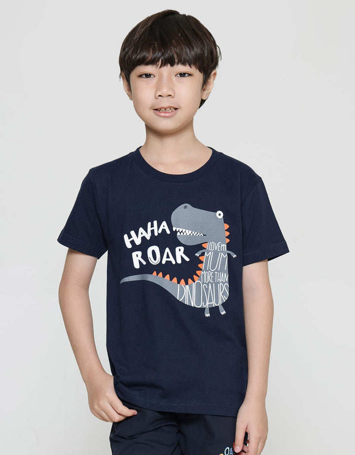Little M Roar Dino Kaos Anak Laki-laki