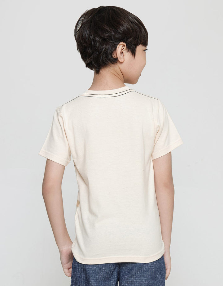 Little M Dino Cartoon Kaos Anak Laki-laki