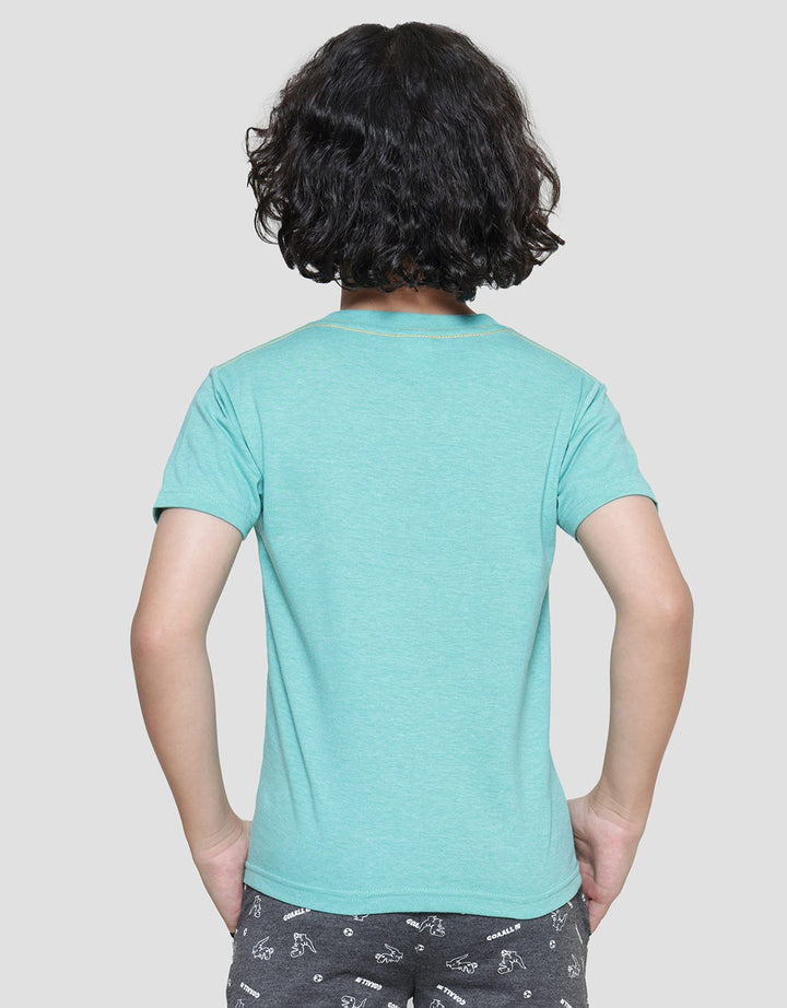 Little M Print Dino Kaos Lengan Pendek Anak Laki-Laki