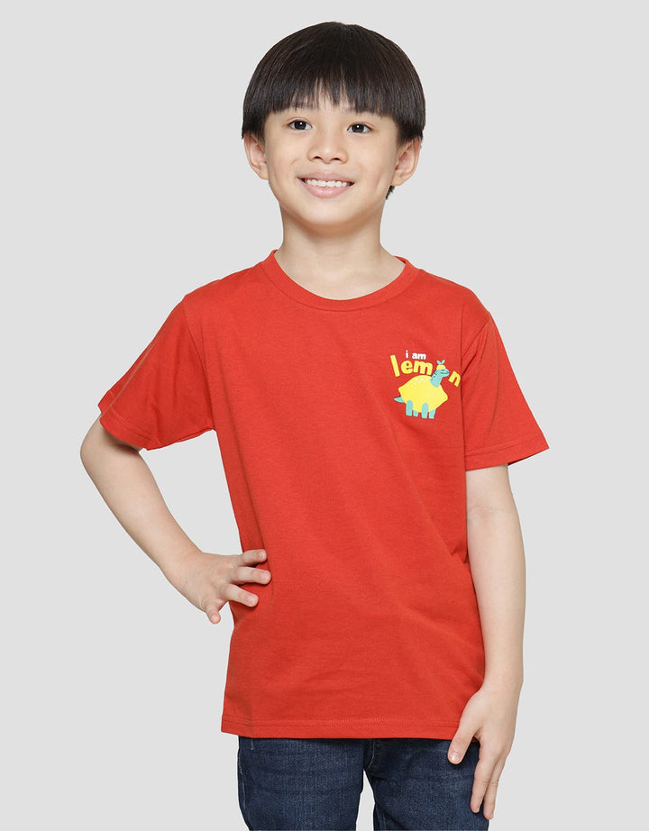 Little MI am Lemon Print Boys Short Sleeve T-Shirt
