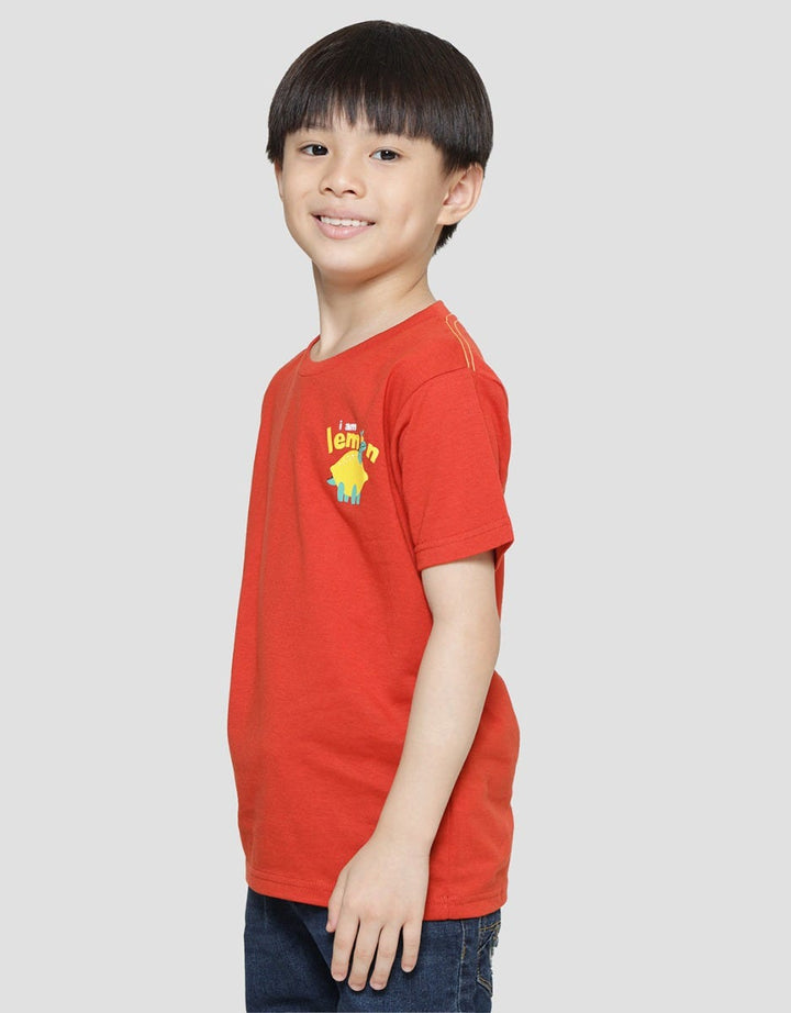 Little MI am Lemon Print Boys Short Sleeve T-Shirt