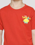 Little M I am Lemon Print Kaos Lengan Pendek Anak Laki-laki