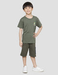 Little M Avocado Cartoon Kaos Anak Laki-laki