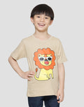 Little M Best Buy Lion Print Kaos Lengan Pendek Anak Laki-laki