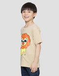 Little M Best Buy Lion Print Kaos Lengan Pendek Anak Laki-laki