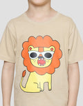Little M Best Buy Lion Print Kaos Lengan Pendek Anak Laki-laki