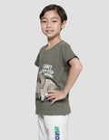 Little M Snoring Dino Kaos Lengan Pendek Anak Laki-Laki