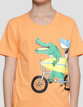 Little M Shark Crocodile Kaos Lengan Pendek Anak Laki-Laki