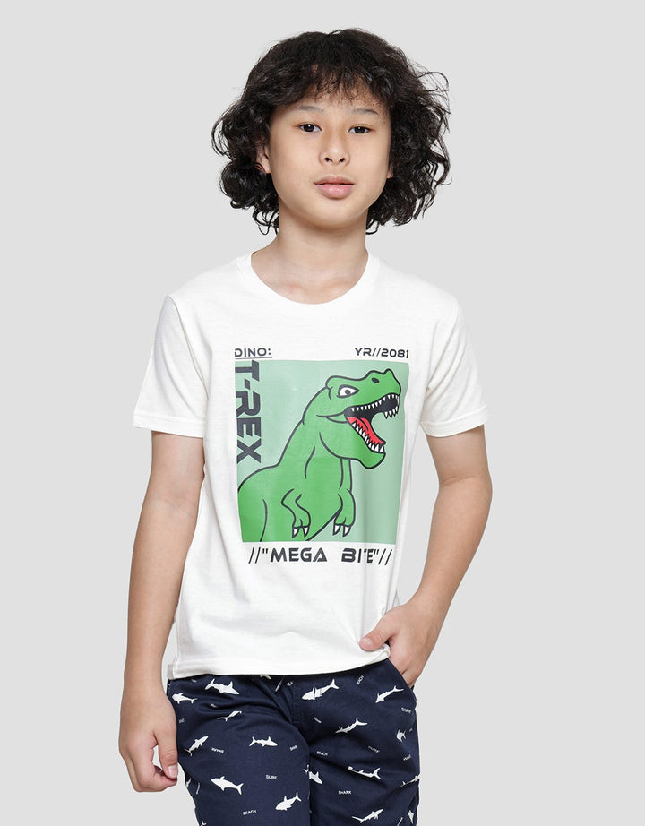 Little M Dino Print Best Boys T-shirts
