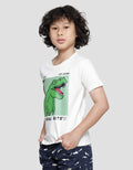 Little M Dino Print Best Boys T-shirts