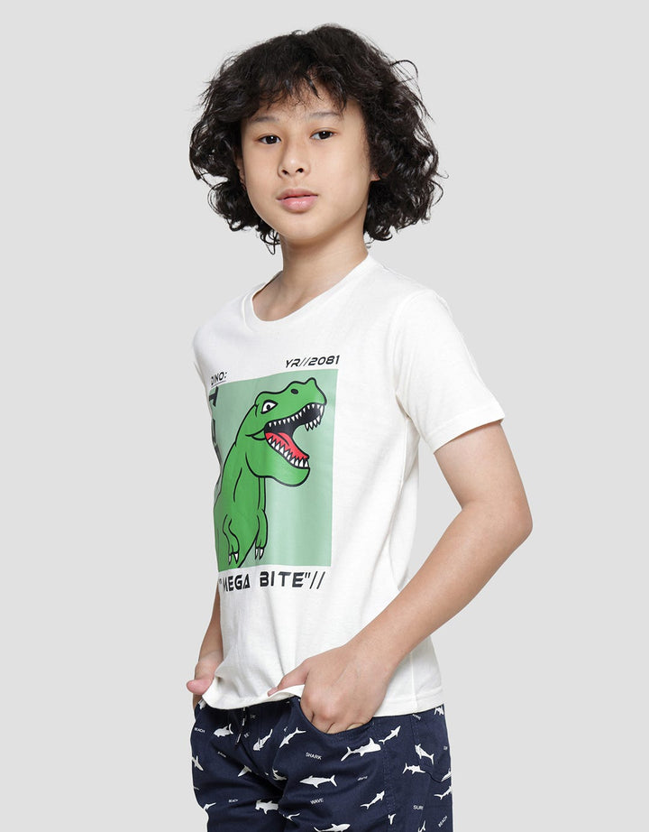 Little M Dino Print Best Boys T-shirts