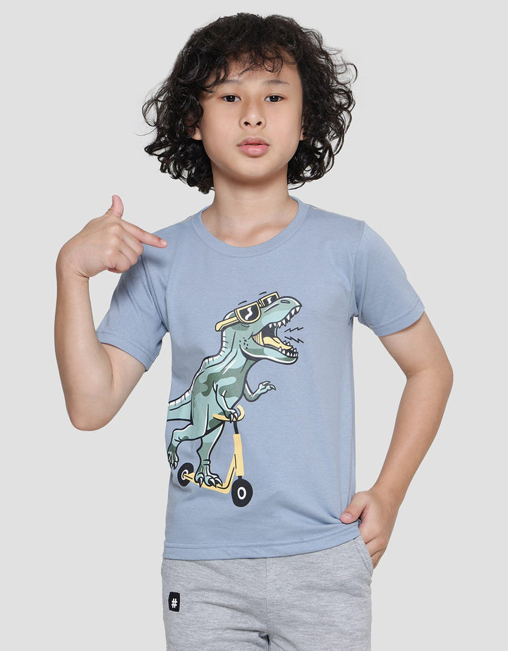 Little M Scooter Dino Kaos Lengan Pendek Anak Laki-Laki