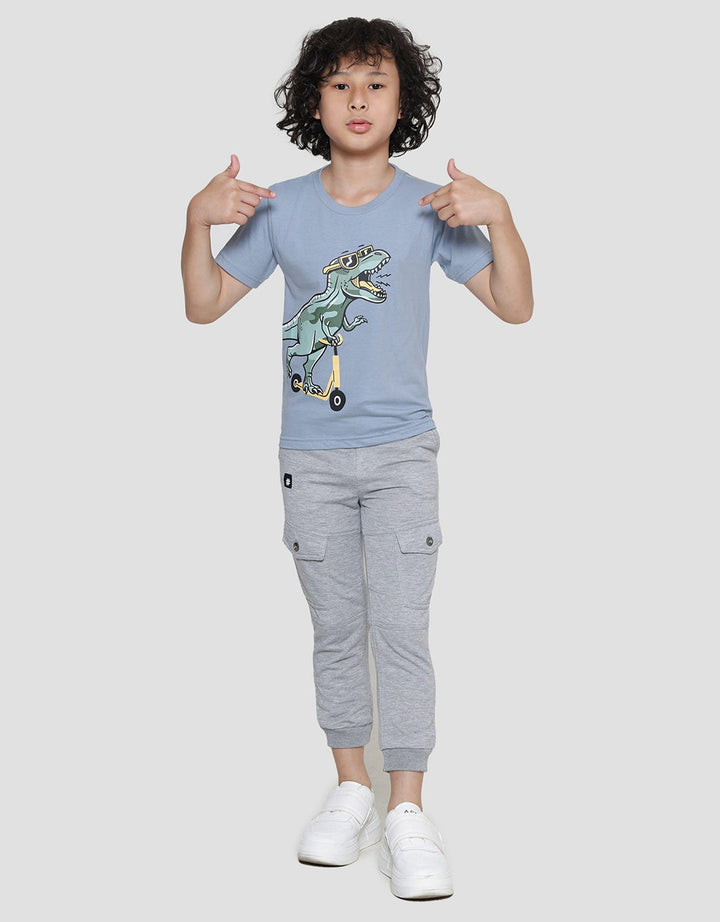 Little M Scooter Dino Kaos Lengan Pendek Anak Laki-Laki