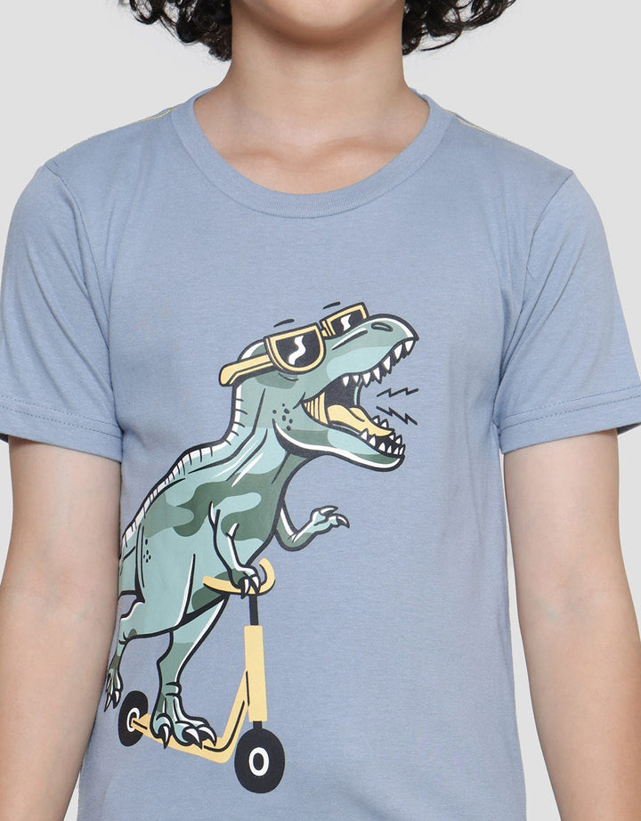 Little M Scooter Dino Kaos Lengan Pendek Anak Laki-Laki