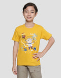 Little M Monkey Astronot Print Kaos Lengan Pendek Anak Laki-Laki