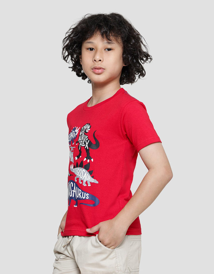 Little M Dino Kaos Lengan Pendek Anak Laki-Laki