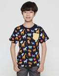 Little M Animal Fullprint Kaos Anak Laki-laki