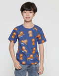 Little M Print Tiger Kaos Lengan Pendek Anak Laki-Laki