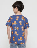 Little M Print Tiger Kaos Lengan Pendek Anak Laki-Laki