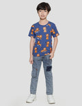 Little M Print Tiger Kaos Lengan Pendek Anak Laki-Laki