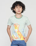 Little M Stripe Kaos Lengan Pendek Anak Laki-Laki