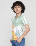 Little M Stripe Kaos Lengan Pendek Anak Laki-Laki