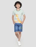 Little M Stripe Kaos Lengan Pendek Anak Laki-Laki