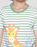 Little M Stripe Kaos Lengan Pendek Anak Laki-Laki