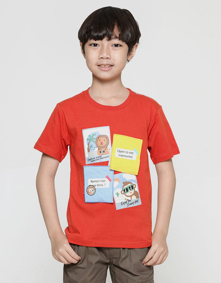 Little M Stripe Print Boys T-Shirt