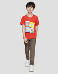 Little M Stripe Print Boys T-Shirt