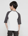 Little M Dino What Do I Bring Print Kaos 3/4 Anak Laki-laki