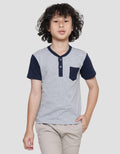 Little M Boys Short Sleeve Henley T-Shirt
