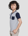 Little M Boys Short Sleeve Henley T-Shirt