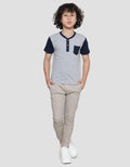 Little M Boys Short Sleeve Henley T-Shirt