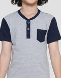 Little M Boys Short Sleeve Henley T-Shirt