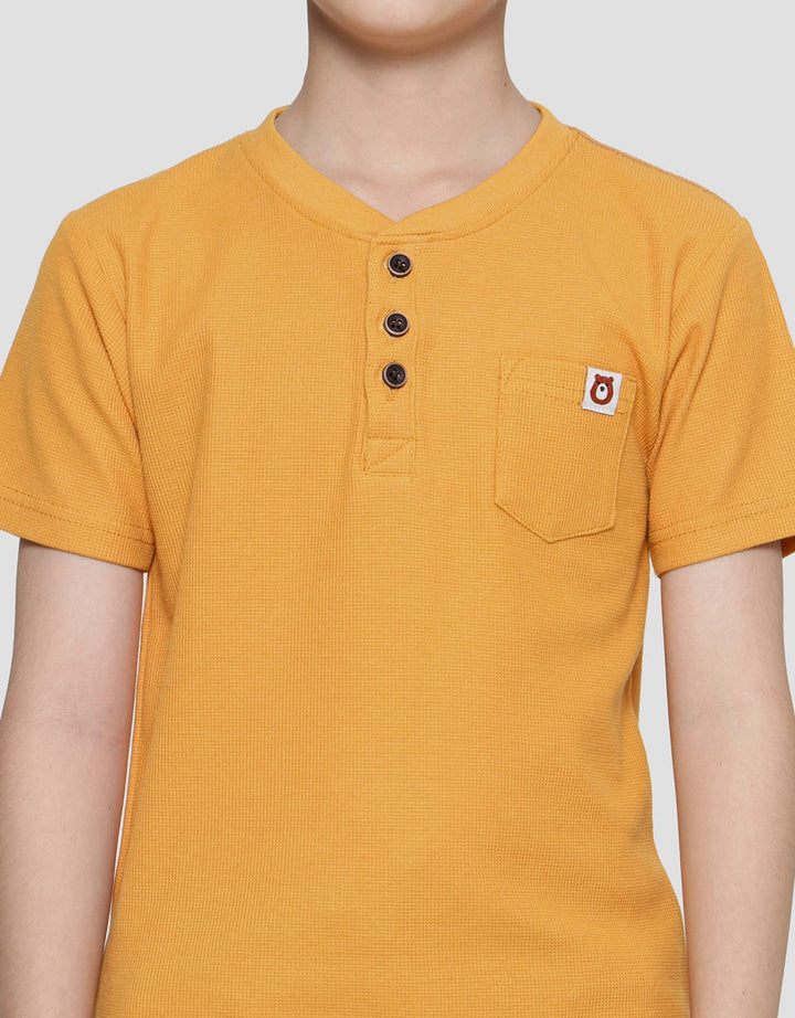 Little M Waffle Hent Boys T-Shirt