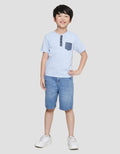 Little M Texture Spandex Boys Henley T-Shirt