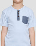 Little M Texture Spandex Boys Henley T-Shirt