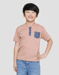 Little M Texture Kaos Lengan Pendek Anak Laki-laki
