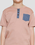 Little M Texture Kaos Lengan Pendek Anak Laki-laki