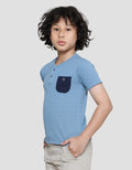 Little M Henley Texture Boys Short Sleeve T-Shirt